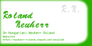 roland neuherr business card